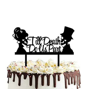 𕪂܂ P[Lgbp[ - ANvȃXJ EFfBOP[Lgbp[ nEBp[eB[fR[V ҂̓TC PANHUI Till Death Do Us Part Cake Topper- Acrylic Mr and
