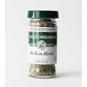 McFadden Farm I[KjbN C^A n[uAV[YjO uhAčō͔|AA1.1 IX KXr̒ McFadden Farm Organic Italian Herbs, Seasoning Blend, Grown and packed in the U.S.A., 1.1 oz. in glas