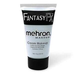 Mehron Makeup Fantasy FX Cream Makeup | Water Based | Halloween | Moonlight White Face Paint & Body Paint For Adults 1 fl oz (30ml) (Moonlight White)