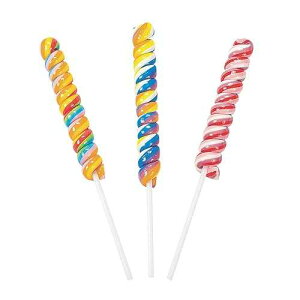 Fun Express Unicorn Twist Pops (Individually wrapped set of 12 suckers) Great Party Candy and Favors