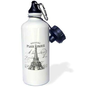 3dRose Mad Hatter Have I Gone Mad Alice in Wonderland Sports Water Bottle, 21 oz, White