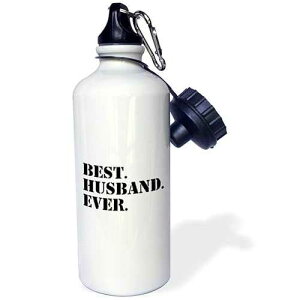 3dRose Best Husband Ever-Fun Romantic Married Wedded Love Gifts for Him for Anniversary Or Valentines Day Sports Water Bottle, 21 oz, White