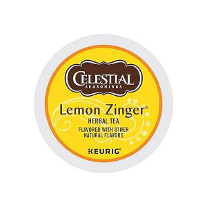 Celestial Seasonings Lemon Zinger Herbal Tea, Single-Serve Keurig K-Cup Pods, 72 Count