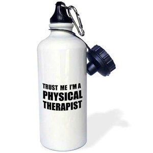 3dRose Trust me Im a Physical Therapist Therapy Work Humor Funny Job Gift Sports Water Bottle, 21oz, Multicolored
