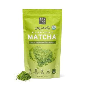 SENCHA NATURALS SEN CHA Naturals Organic Matcha Powder, Authentic Japanese Green Tea, Premium First & Second Harvest Culinary and Ceremonial Grade Matcha Powder, Lattes & Baking, 1lb Bag (1 Pack)