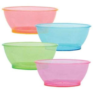 Tiger Chef Neon Assorted Party Plates, 8-Pack 6-ounce Hard Plastic Plates, Assorted Neon Colors Pink, Blue, Green and Orange