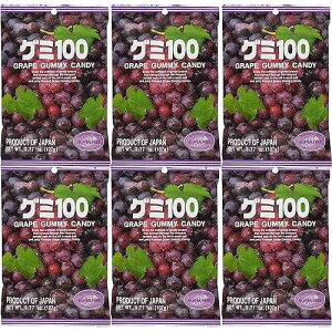 t䐻 Kasugai Grape Gummy Candy 3.77oz (6 Pack)
