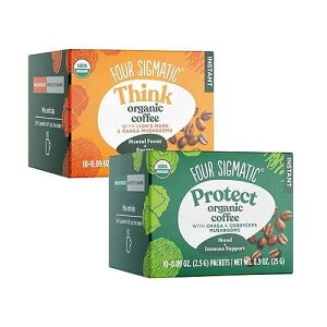 tH[VO}eBbN }bV[ R[q[ ~bNX 2 pbN - CÎĂ݂ƃ`[KA~đƃ`[K Four Sigmatic Mushroom Coffee Mix Pack of 2 - Lion's Mane and Chaga & Cordyceps and Cha