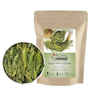 FullChea - 䒃 - hSEFeB[ - Β[Y[t - t@[XgO[h - VRxhSEF - 4IX / 113g FullChea - Longjing Tea - Dragonwell Tea - Chinese Green Tea Loose Leaf - First Gra