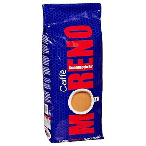 GRAN MISCELA BAR, Caffe Moreno USA, Premium Blend Whole Beans, 1Kg. 2.2 Pound, Made in Italy Il Vero Espresso Napoletano.