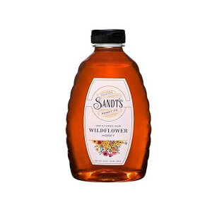 Sandt's Cht[nj[Ah߂ĂȂIA`qg̖݊{AȖI (2 |h) Sandt's Wildflower Honey, Unfiltered Raw Honey, Non-GMO Genuine, Pure Honey (2 lbs)