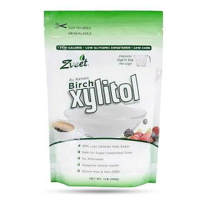 Zveet Birch Xylitol Sweetener Keto Friendly, Non GMO Low Carb & Calorie Natural Sweetener Sugar Substitute Kosher & Made in the USA 1 Pound