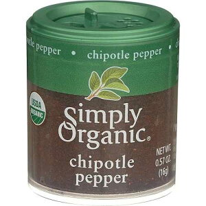 Simply Organic Ground Chipotle Pepper, Certified Organic 0.57 oz Pack of 6 Capsicum annuum