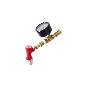 �s�����b�NQD�����\�Ȉ��̓����[�t�o���u�t�����͌v�t�� Homebrewers Outpost Pin Lock QD Adjustable Pressure Relief Valve W/Pressure Gauge