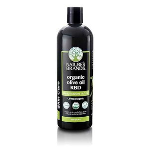 Nature's Brands Organic Olive Oil by Herbal Choice Mari (Refined Bleached & Deodorized (RBD), 16 Fl Oz Bottle) - No Toxic Synthetic Chemicals
