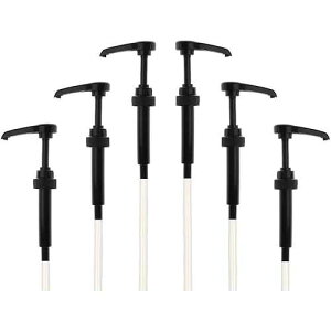 Good Times Coffee Co. Black Coffee Syrup Pump for 750 ml Bottles (Pack of 6) - Fits Upouria, Torani Syrups, Davinci, (Monin 1 Liter Plastic Bottle Only), and Jordan's Skinny Syrups