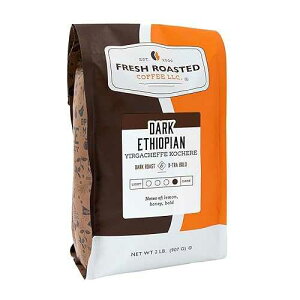 Fresh Roasted Coffee, Dark Ethiopian Yirgacheffe Kochere, 2 lb (32 oz), Dark Roast, Kosher, Whole Bean