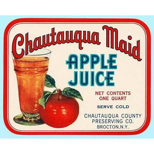 Posterazzi PDX376058SMALL Vg[NA Ch Abv W[X tHg vgA24 x 18A}` Posterazzi PDX376058SMALL Chautauqua Maid Apple Juice Photo Print, 24 x 18, Multi