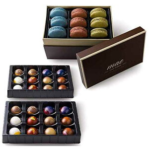 �O�����`���R���[�g�{���{���ƃt�����`�}�J�����̃M�t�g�Z�b�g L MAE FINE FOODS Gourmet Chocolate Bonbons and French Macarons Gift Set Large