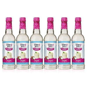 Jordan's Skinny Mixes Sugar Free Syrup, Coconut Flavor, Fruit Flavored Water Enhancer, Drink Mix for Ice Tea, Lemonade & More, Zero Calorie Flavoring, Keto Friendly, 25.4 Fl Oz, 6 Pack