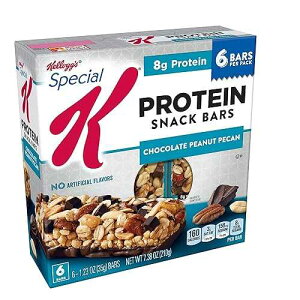Kellogg's Special K Protein Snack Bars, 8g of Protein Per Bar, Chocolate Peanut Pecan, 7.38oz Box (6 Bars)