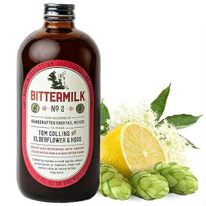 Bittermilk No.2 Tom Collins Mix with Elderflower & Hops Tom Collins Drink Mixer - All Natural Handcrafted Cocktail Mixer Just Add Vodka or Gin, Makes 17 Cocktails