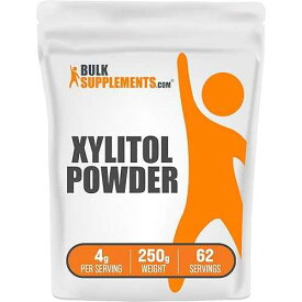 BulkSupplements.com Xylitol Powder - Xylitol Sweetener, Sugar Substitute For Baking & Cooking - Low Calorie & Gluten Free, 4g per Servings, 250g (8.8 oz) (Pack of 1)