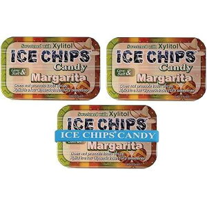 ICE CHIPS LVg[ LfB (}K[^A3 pbN) - ʐ^̃oh܂܂܂ ICE CHIPS Xylitol Candy Tins (Margarita, 3 Pack) - Includes BAND as shown