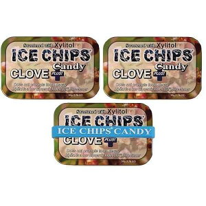 ICE CHIPS LVg[ LfB (Clove PlusA3 pbN) - ʐ^̃oht ICE CHIPS Xylitol Candy Tins (Clove Plus, 3 Pack) - Includes BAND as shown