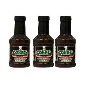 Corky's �����t�B�X�Ǝ��̃o�[�x�L���[�\�[�X - �I���W�i�� (3 �p�b�N) FIAHNG Corky's Memphis' Own Bar-B-Que Sauce- Original (3 Pack)