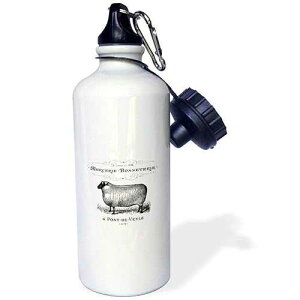 3dRose EH[^[{gA21IXAzCg 3dRose Water Bottle, 21oz, White