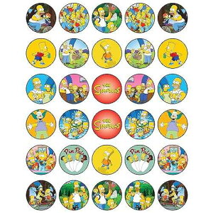 HAPPY CHOICES 30 x Edible Cupcake Toppers Family Fun Adventure-Inspired Collection of Edible Cake Decorations Uncut Edible on Wafer Sheet