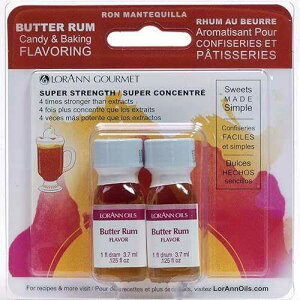 LorAnn Oils LorAnn Butter Rum SS Flavor, 1 dram bottle (.0125 fl oz - 3.7ml - 1 teaspoon) Twin pack blistered