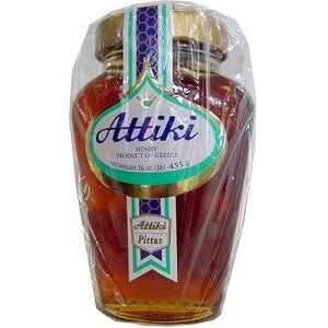 Attiki �s���A �M���V�� �n�j�[�A16 �I���X �{�g�� (3 �p�b�N) Attiki Pure Greek Honey, 16-Ounce Bottles (Pack of 3)
