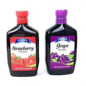 pp t[c Xvbh O[v [[ 19 IX pbP[W + Xgx[ [[ 19 IX pbP[W oGeB pbN oh Pampa Fruit Spread Grape Jelly 19 Oz Package + Strawberry Jelly 19