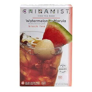 CHINAMIST China Mist Iced Tea ? Watermelon with Marula Black Tea Infusion ? Refreshing and Delicious ? Each Tea Bag Yields 1/2 Gallon ? 4 bags.