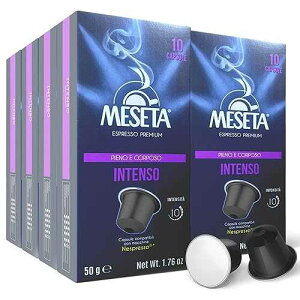 100 Nespresso Compatible Meseta Intenso Coffee Capsules 100 Capsules of Gourmet Coffee Espresso Compatible with Nespresso Machine.