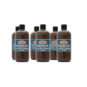 Bloody Mary Elixir (6 �p�b�N) - ���ׂēV�R�u���b�f�B�}���[�������~�L�T�[ 16 �I���X �X�N�C�Y �{�g�� Pacific Pickle Works Bloody Mary Elixir (6-pack) - All natural Bloody Mary seasoning mixer 16oz squeeze bottle