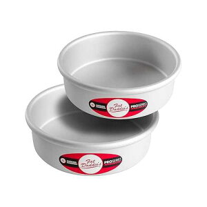 Fat Daddio's Anodized Aluminum Round Cake Pans, 2 Piece Set, 7 x 2 Inch