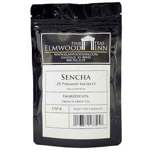 Elmwood Inn Fine TeasAΒAs~bhTVF eB[obO 25  Elmwood Inn Fine Teas, Sencha Green Tea, 25 Pyramid Sachet Tea Bags