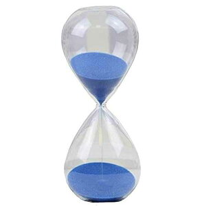 Graces Dawn KX v Th^C}[ 60t (u[) Graces Dawn Transparent Glass Hourglass Sand Timer 60 Minutes with (Blue)