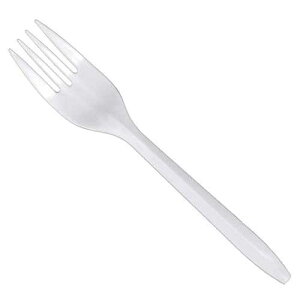 Daxwell Plastic Forks, Medium Weight Polypropylene (PP), Wrapped, White, A10001485 (Case of 1,000)