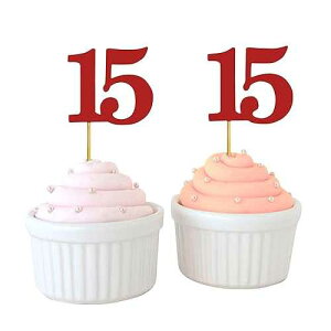 ň̂yYALZAjF[ 15 ΂̒aJbvP[Lgbp[AfU[gfR[V - 20 pbN Darling Souvenir, Quinceanera 15th Birthday Cupcake Toppers, Dessert Decorations - Pack Of 20