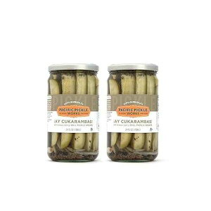 Pacific Pickle Works Ay Cukarambas - Spicy Dill Pickle Spears with Garlic, Jalape o - Gourmet Hot Pickles for Sandwiches, Snacking - non-GMO, Kosher, Gluten-Free 24oz Jar (2-pack)