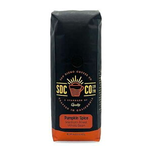 San Diego Coffee Pumpkin Spice, Medium Roast, Whole Bean Coffee, 16-Ounce Bag Caf en grano tostado