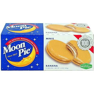 MoonPie Mini Banana Marshmallow Sandwich - 12 Ounce (Pack of 12) / Small Bite Size Banana Covered Graham Cracker & Marshmallow Pie