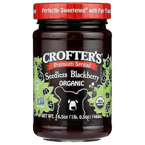 Crofter's I[KjbN v~A XvbhAȂubNx[A16.5 IX̕r Crofters Crofter's Organic Premium Spread, Seedless Blackberry, 16.5 oz Jar