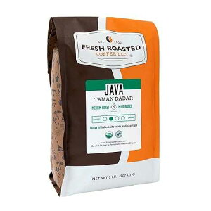 Fresh Roasted Coffee, Organic Java Taman Dadar, 2 lb (32 oz), Medium Roast, Kosher RFA, Whole Bean