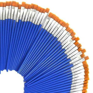 UPINS 30 Pcs 9mm Wide Flat t Brushes, Acrylic Small Brush Bulk for Detail ting