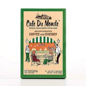 JtF f h fJtF R[q[ƃ`R VOT[u JbvA12 {bNXAe 0.41 IX Cafe Du Monde Decaf Coffee and Chicory Single Serve Cups, Box of 12, .41 oz each